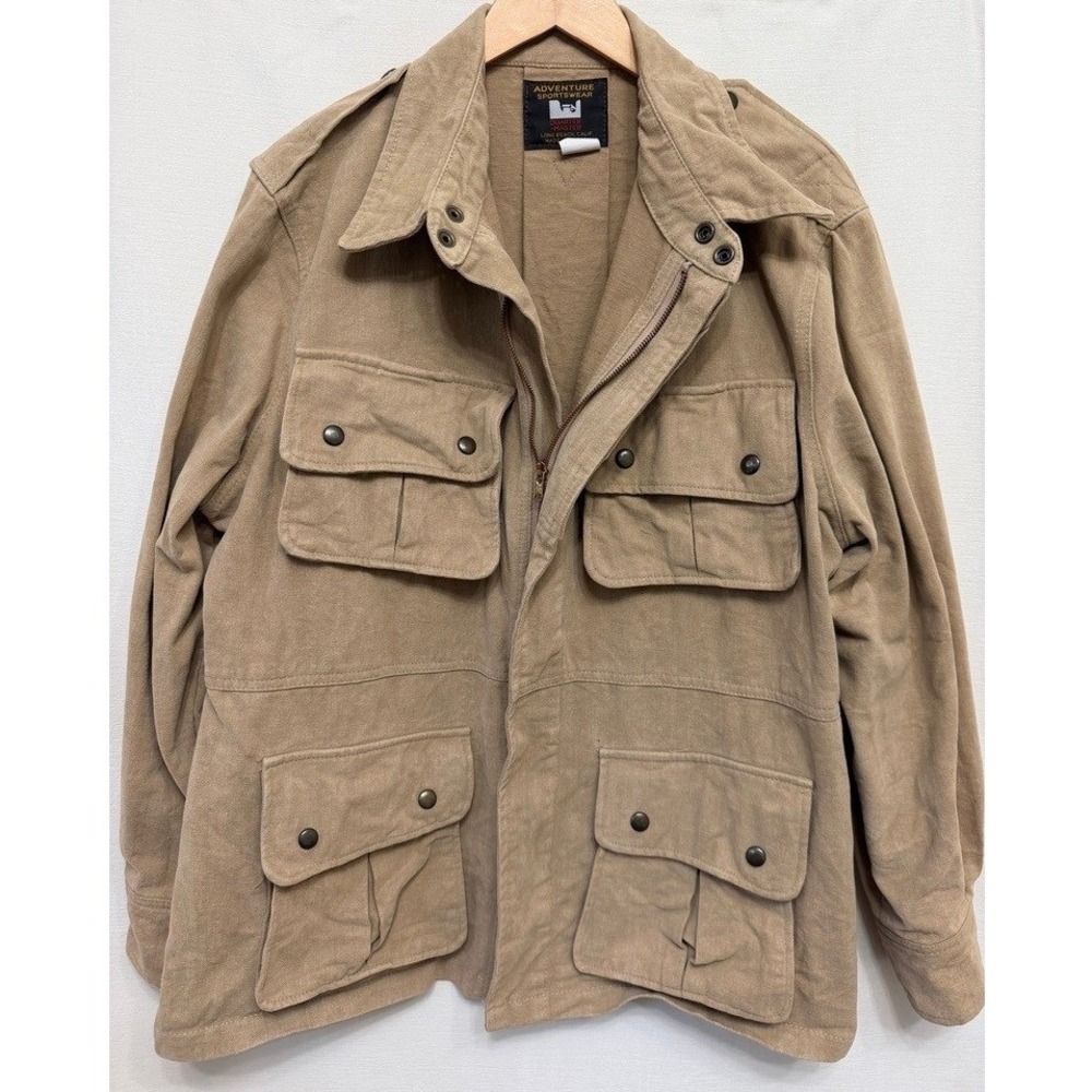 Vintage Adventure Sportswear Quartermaster Made in USA Safari Jacket XL